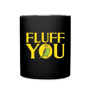 Budgerigar Parakeet Bird Pet Gift - Full Colour Mug - black - Front