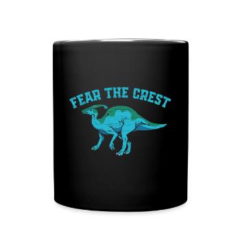 Parasaurolophus Geschenkidee Dino - Tasse einfarbig - Schwarz - Vorne
