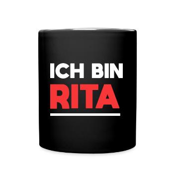 Rita Name Spruch für stolze Ritas - Tasse einfarbig - Schwarz - Vorne