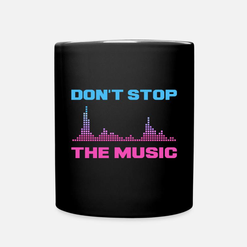 Techno Discjockey Auflegen im Club DJ Geschenk - Tasse einfarbig - Schwarz