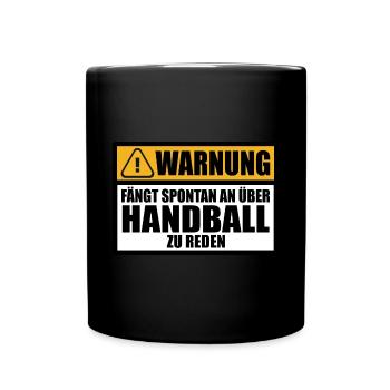 Handball Trainer Handballtrainer Abschiedsgeschenk - Tasse einfarbig - Schwarz - Vorne