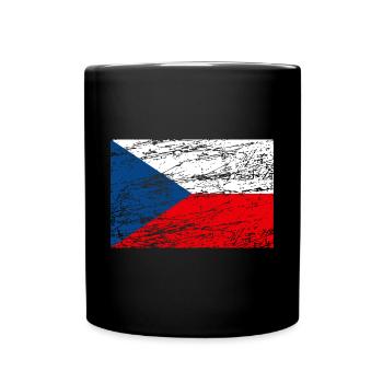 Drapeau de la République tchèque - Mug uni - noir - Devant