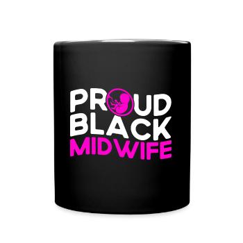 Geburtshelferin Geburtshelfer Doula Geschenk - Tasse einfarbig - Schwarz - Vorne