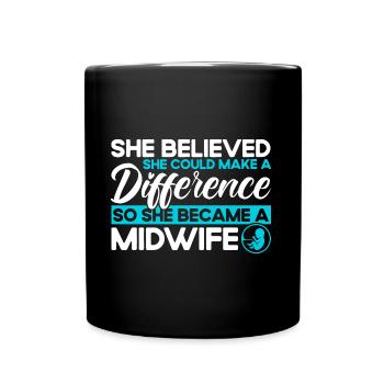 Doula Obstétricien Cadeau - Mug uni - noir - Devant