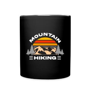 Hiking Mountaineering Mountains Forests Nature - Full Colour Mug - black - Front