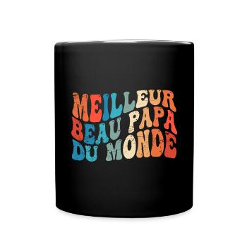Meilleur Beau Papa Du Monde - Mug uni - noir - Devant