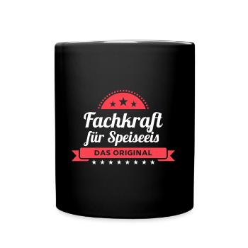 Fachkraft Speiseeis Design für stolze Handwerker - Tasse einfarbig - Schwarz - Vorne