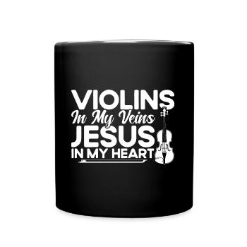 Violin Orchestra Violin Play Gift - Full Colour Mug - black - Front