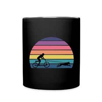 Bikejoring DogScooting Dog Sport Bike Bicycle Ride - Mug uni - noir - Devant