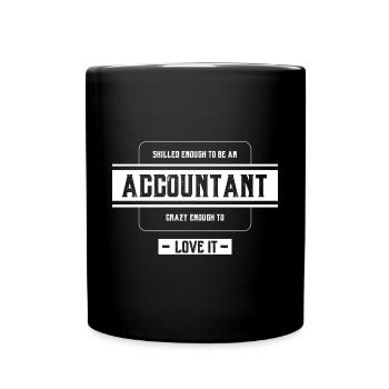 Crazy Accountant - Accountant Funny Gift - Full Colour Mug - black - Front