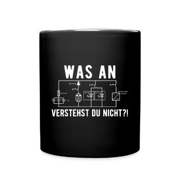 Elektroinstallateur Elektriker Elektrotechnik - Tasse einfarbig - Schwarz - Vorne
