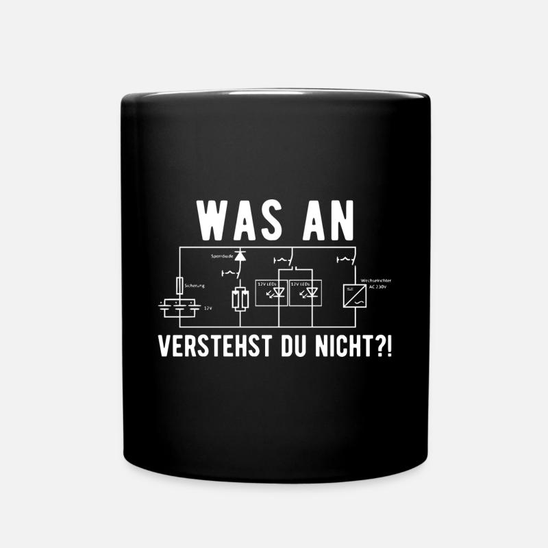 Elektroinstallateur Elektriker Elektrotechnik - Tasse einfarbig - Schwarz