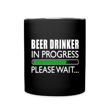 Beer lover Biertringer Funny toast - Full Colour Mug - black - Front