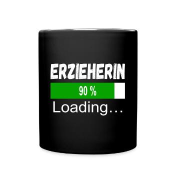 Erzieherin Ausbildung - Tasse einfarbig - Schwarz - Vorne
