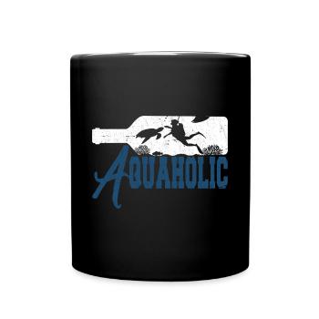 Taucher Tauchen Design Schnorcheln - Tasse einfarbig - Schwarz - Vorne