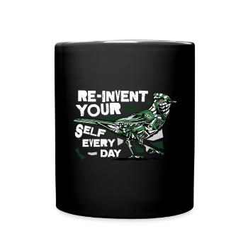 Erfinde dich neu - New me - Tasse einfarbig - Schwarz - Vorne