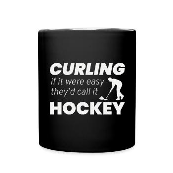 Curling Sweeping Winter Ice Sport Curler Hockey - Full Colour Mug - black - Front