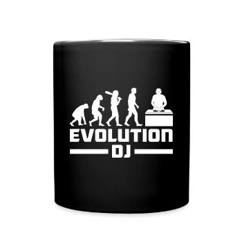 Evolution de l’homme DJ Techno Vinyle Rétro Vintage - Mug uni - noir - Devant