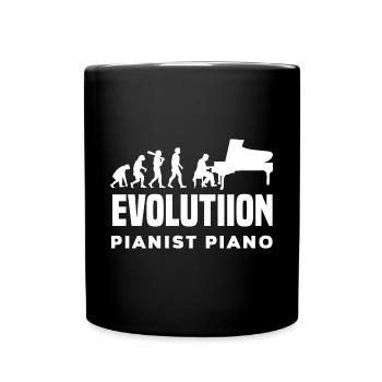 Evolution Piano Musician Keyboard Orchestra - Tasse einfarbig - Schwarz - Vorne
