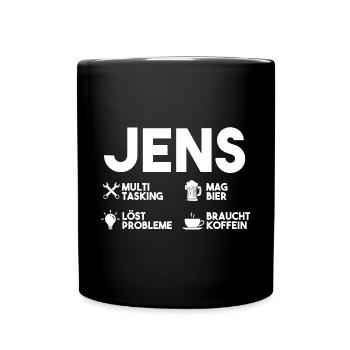 Jens - Tasse einfarbig - Schwarz - Vorne