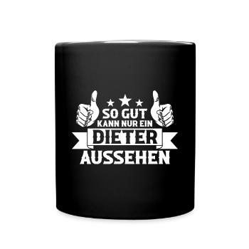 Dieter - Tasse einfarbig - Schwarz - Vorne