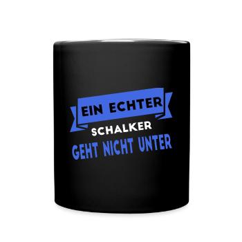 Schalker Schalke Gelsenkirchen Ruhrpott Fans - Tasse einfarbig - Schwarz - Vorne