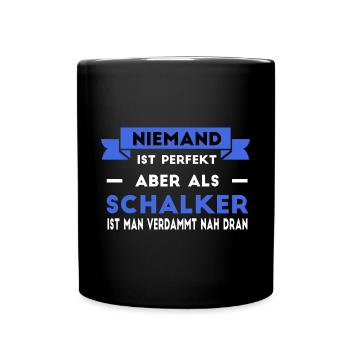 Schalker Schalke Gelsenkirchen Ruhrpott Fans - Tasse einfarbig - Schwarz - Vorne