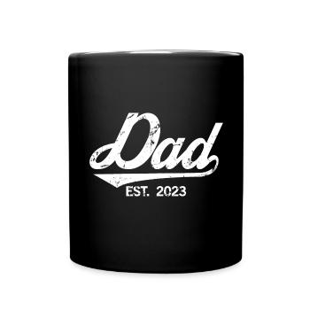 2023, Dad To Be, Schwangerschaftsankündigung - Tasse einfarbig - Schwarz - Vorne