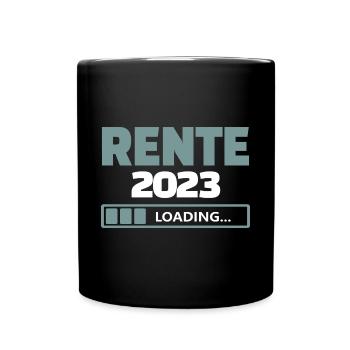 Rente 2023 loading - Tasse einfarbig - Schwarz - Vorne