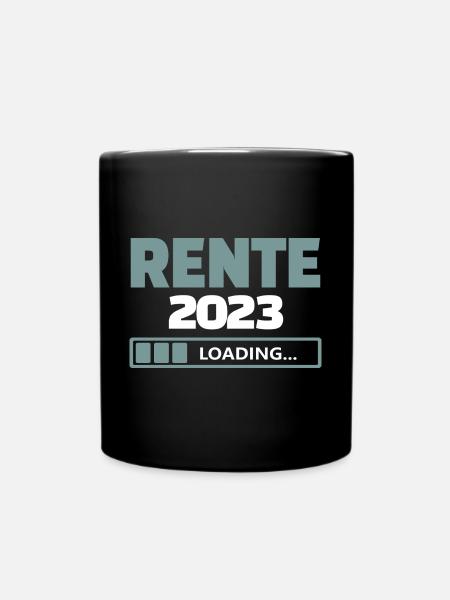 Rente 2023 loading - Tasse einfarbig - Schwarz
