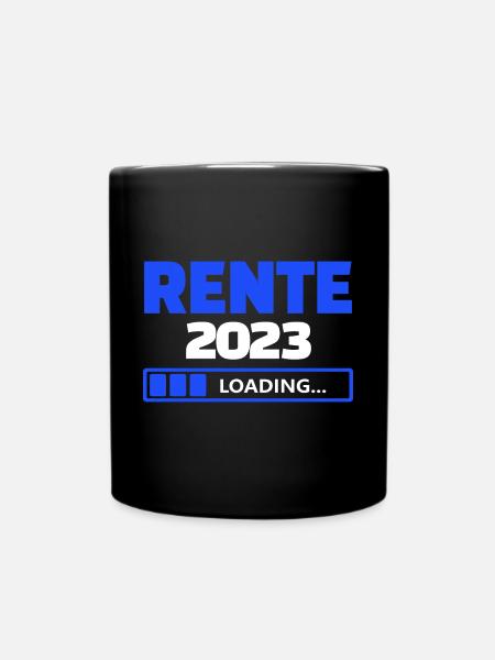 Rente 2023 loading - Tasse einfarbig - Schwarz