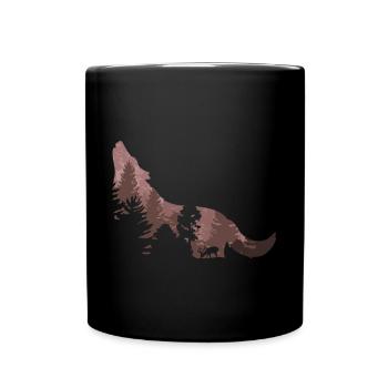 Timber Wolf - Tasse einfarbig - Schwarz - Vorne