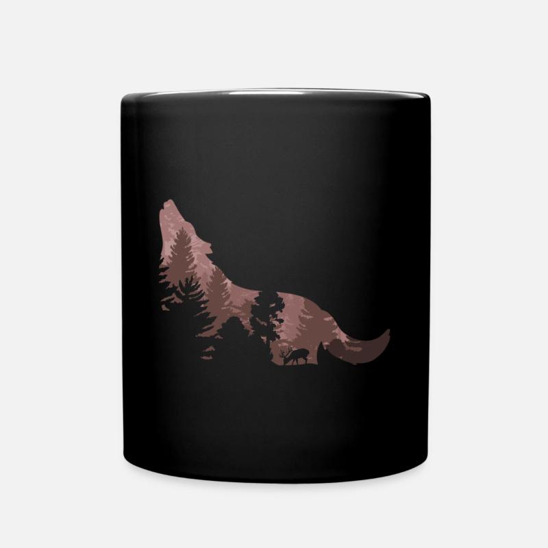 Loup - Mug uni - noir