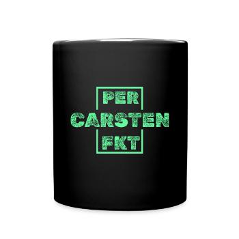Einzigartig Carsten - Tasse einfarbig - Schwarz - Vorne