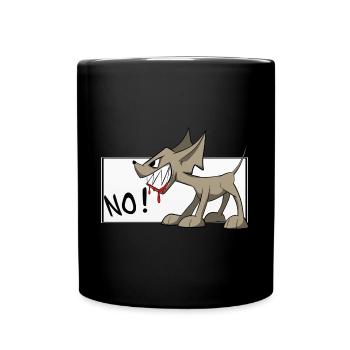 funny dog shirt / sticker. No! Chihuahua - Full Colour Mug - black - Front