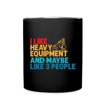 Construction machinery operator Excavator driver Excavator driver Construction workers - Full Colour Mug - black - Front
