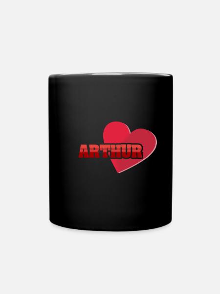 Herzen Arthur - Tasse einfarbig - Schwarz
