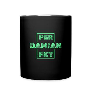 Einzigartig Damian - Tasse einfarbig - Schwarz - Vorne