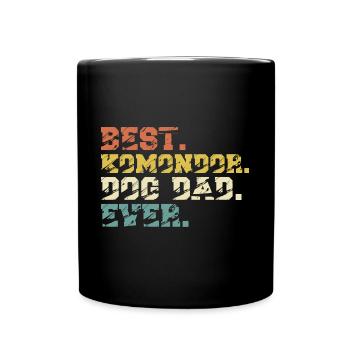 Komondor Papa Hongrois Papa Master Vintage - Mug uni - noir - Devant