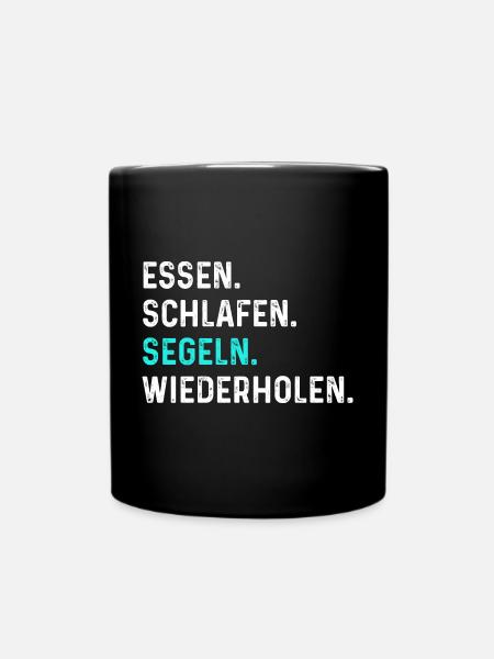 Segelboot Segler Segeln - Tasse einfarbig - Schwarz