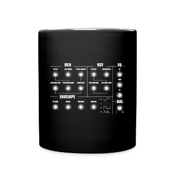 Synthesizer Tonstudio Waveform Synthese Elektro - Tasse einfarbig - Schwarz - Vorne
