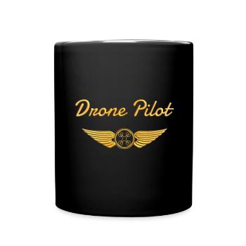 Drone Pilot Drohne - Full Colour Mug - black - Front