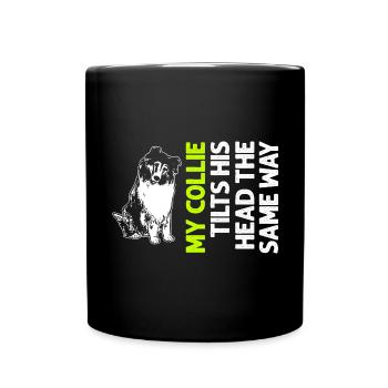 Longhair Collie Rough Collie Dog - Full Colour Mug - black - Front
