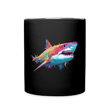 Hai - Tasse einfarbig - Schwarz - Vorne