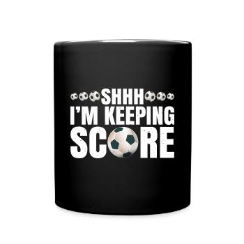 Shhh, I'm Keeping Score 6 - Full Colour Mug - black - Front