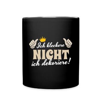 Erzieherin Weihnachten Deko Zauber Kleckern - Tasse einfarbig - Schwarz - Vorne