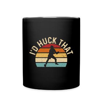 Disque de lancer de frisbee ultime - Mug uni - noir - Devant