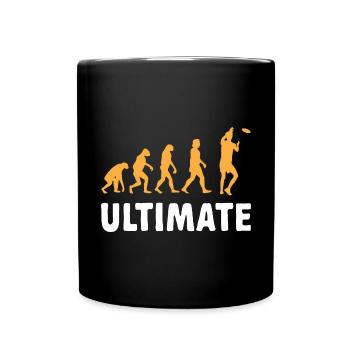 Disque de lancer de frisbee ultime - Mug uni - noir - Devant