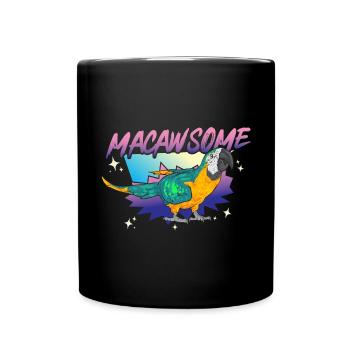 Yellow-breasted Macaw Parrot Blue And Yellow Macaw - Full Colour Mug - black - Front