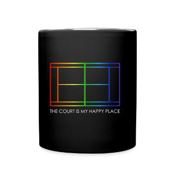 Tennis Balle de match Court de tennis Court de tennis - Mug uni - noir - Devant